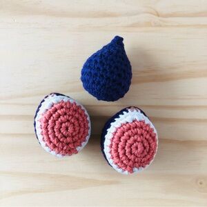 Crochet Figs Pretend Play Amigurumi Handmade Toy Foods